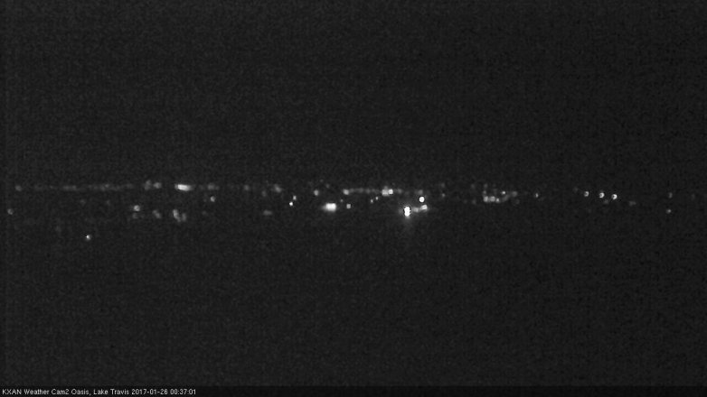Lake Travis webcam, January 25, 2017 12:00 AM CT
