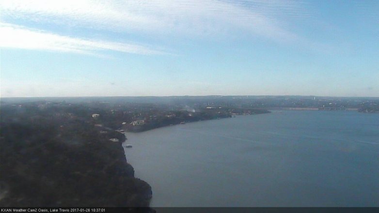 Lake Travis webcam, January 26, 2017 9:45 AM CT