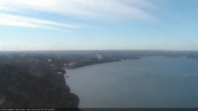 Lake Travis webcam, January 26, 2017 9:55 AM CT