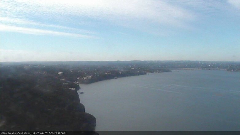 Lake Travis webcam, January 26, 2017 10:00 AM CT