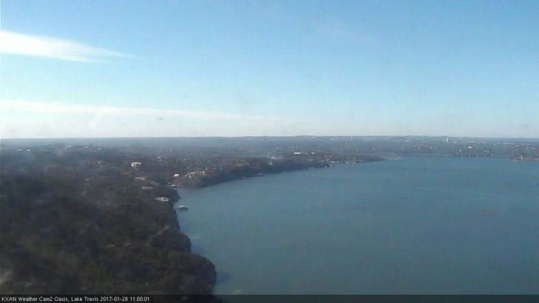 Lake Travis webcam, January 26, 2017 10:10 AM CT