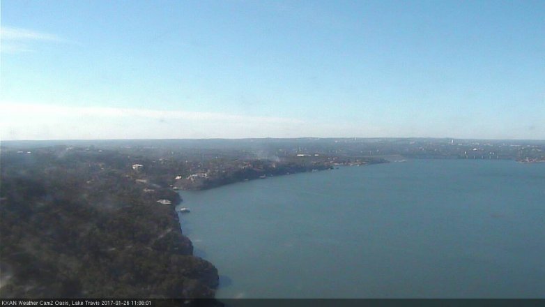 Lake Travis webcam, January 26, 2017 10:20 AM CT