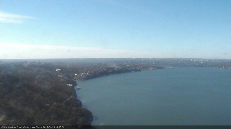 Lake Travis webcam, January 26, 2017 10:35 AM CT