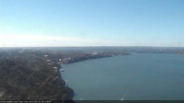 Lake Travis webcam, January 26, 2017 10:40 AM CT