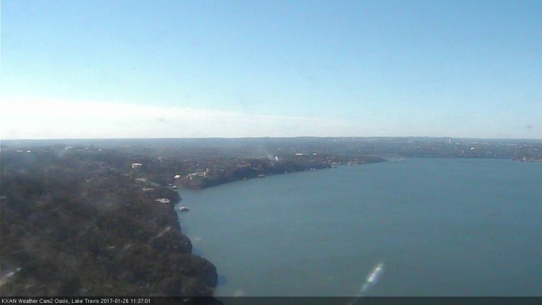 Lake Travis webcam, January 26, 2017 10:55 AM CT