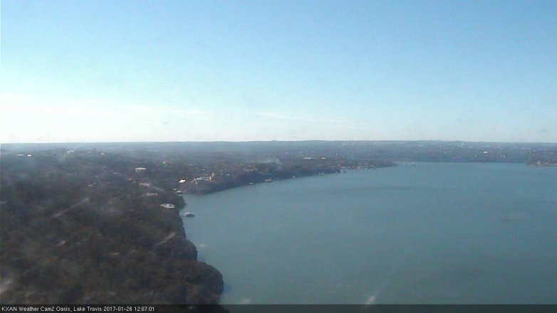 Lake Travis webcam, January 26, 2017 11:15 AM CT