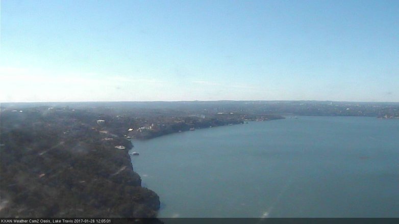 Lake Travis webcam, January 26, 2017 11:20 AM CT