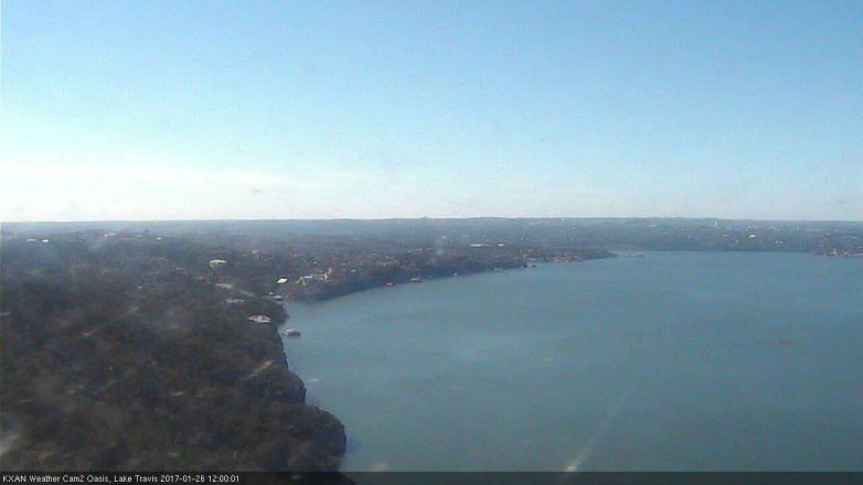 Lake Travis webcam, January 26, 2017 11:25 AM CT