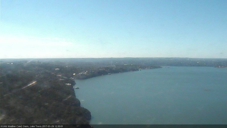 Lake Travis webcam, January 26, 2017 11:35 AM CT