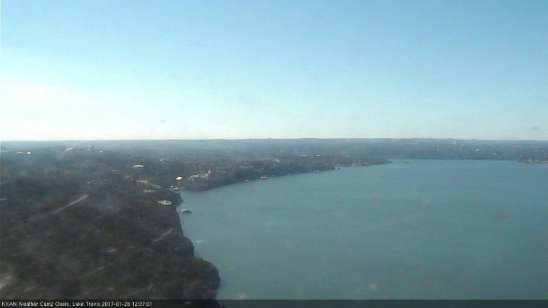 Lake Travis webcam, January 26, 2017 12:00 PM CT