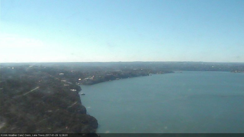 Lake Travis webcam, January 26, 2017 12:05 PM CT