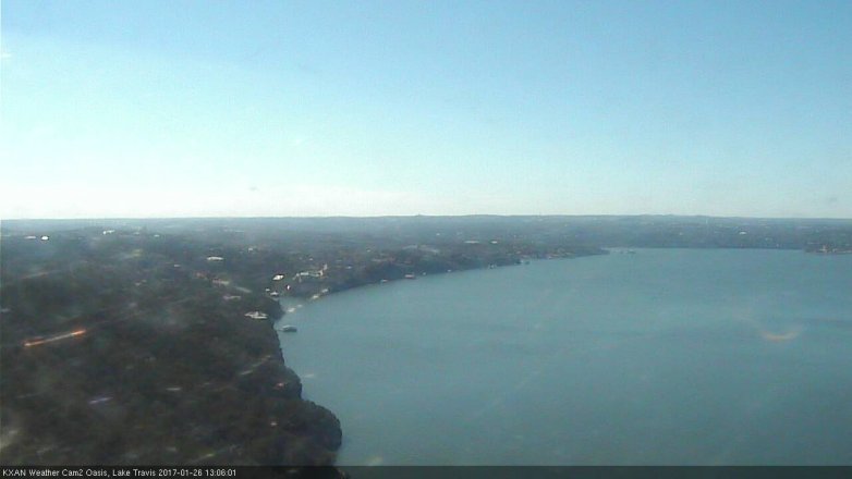 Lake Travis webcam, January 26, 2017 12:30 PM CT