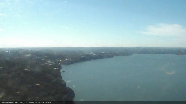 Lake Travis webcam, January 26, 2017 12:40 PM CT