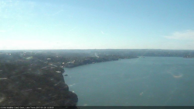 Lake Travis webcam, January 26, 2017 12:45 PM CT