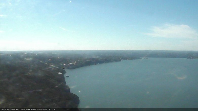 Lake Travis webcam, January 26, 2017 1:00 PM CT