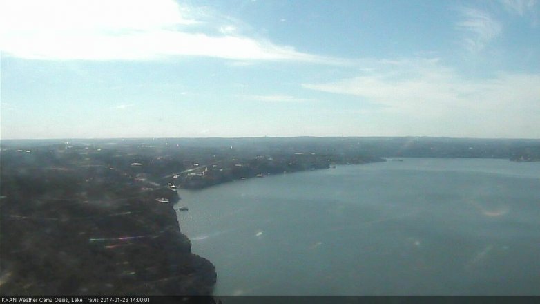 Lake Travis webcam, January 26, 2017 1:20 PM CT