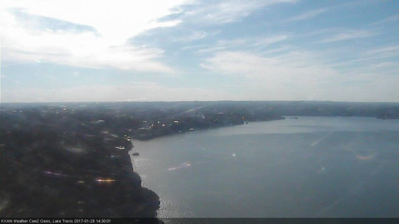 Lake Travis webcam, January 26, 2017 1:50 PM CT