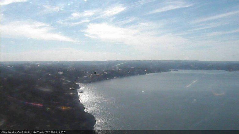 Lake Travis webcam, January 26, 2017 2:00 PM CT
