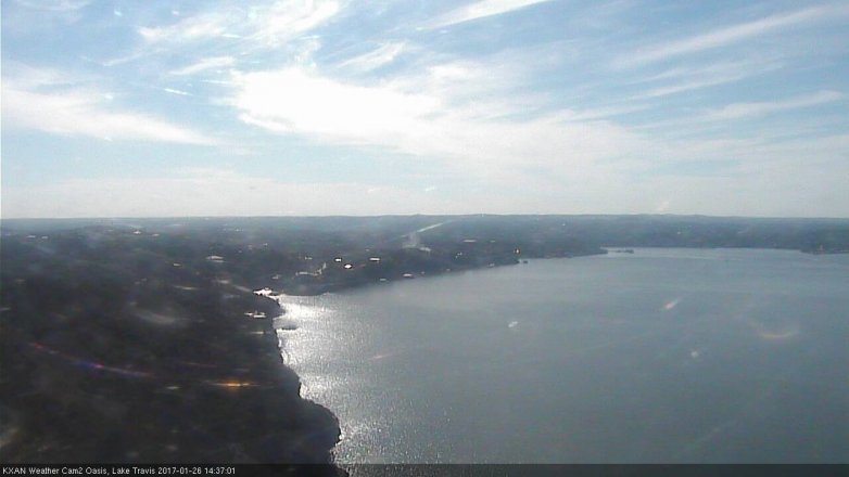 Lake Travis webcam, January 26, 2017 2:05 PM CT