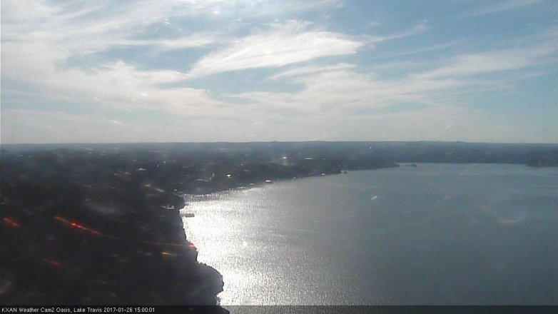 Lake Travis webcam, January 26, 2017 2:15 PM CT