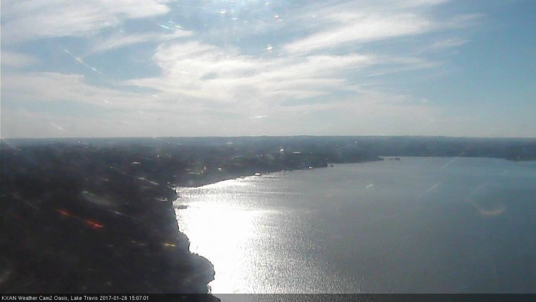 Lake Travis webcam, January 26, 2017 2:30 PM CT