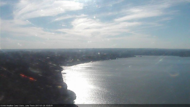 Lake Travis webcam, January 26, 2017 2:35 PM CT