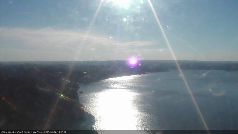 Lake Travis webcam, January 26, 2017 2:40 PM CT