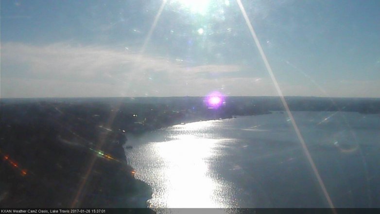 Lake Travis webcam, January 26, 2017 2:45 PM CT