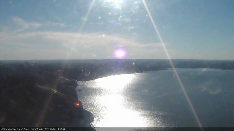 Lake Travis webcam, January 26, 2017 2:55 PM CT