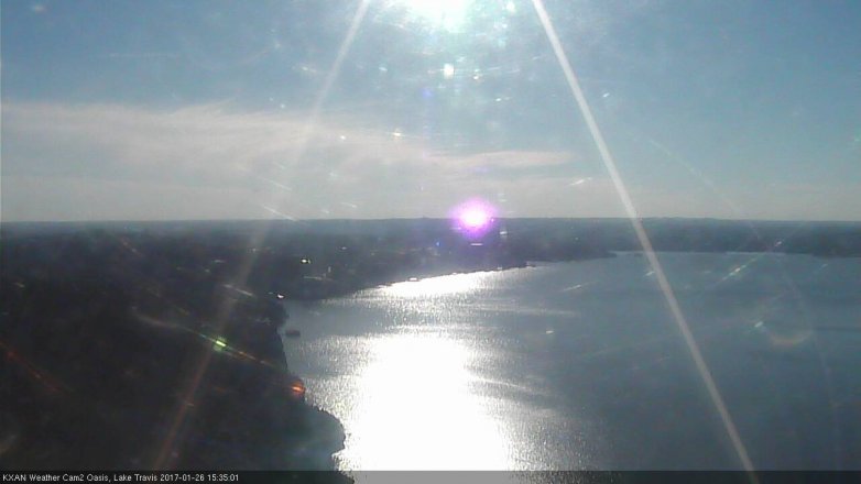 Lake Travis webcam, January 26, 2017 3:05 PM CT