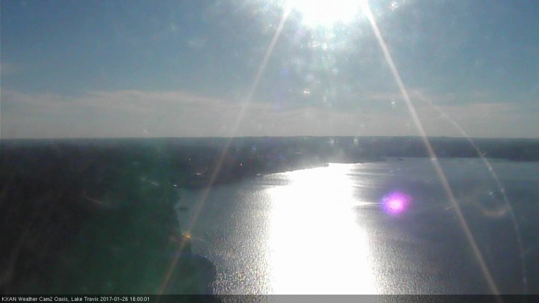 Lake Travis webcam, January 26, 2017 3:10 PM CT