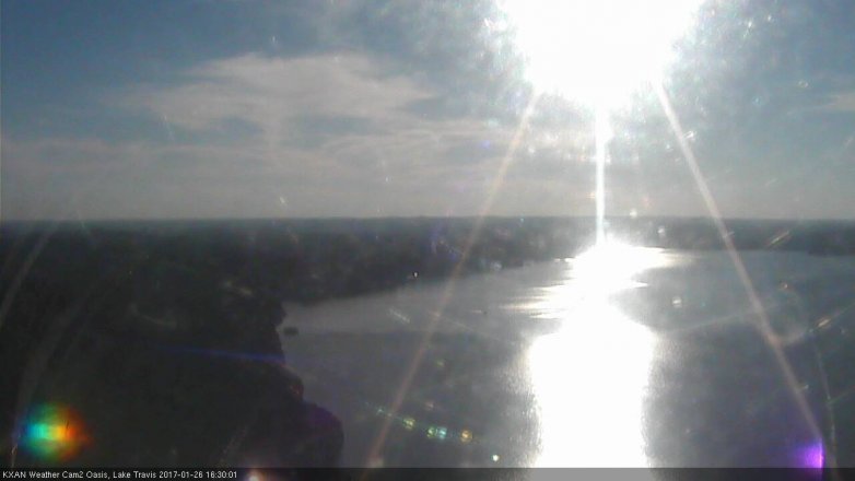 Lake Travis webcam, January 26, 2017 3:35 PM CT
