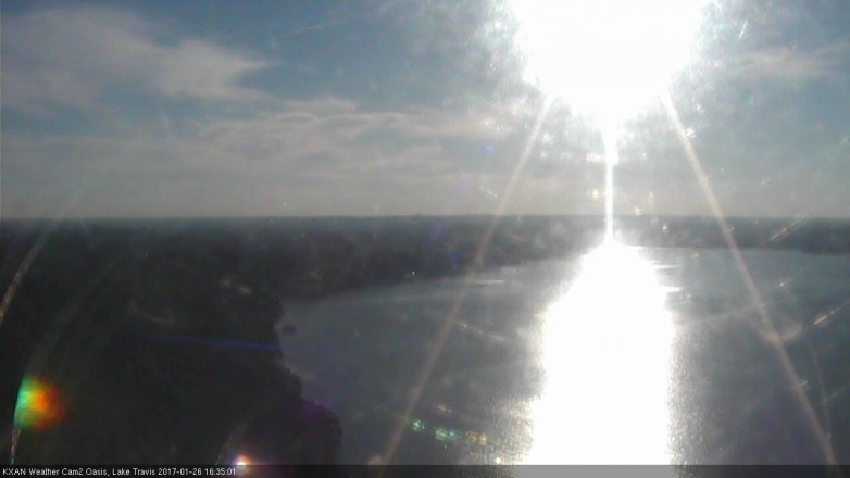 Lake Travis webcam, January 26, 2017 3:50 PM CT