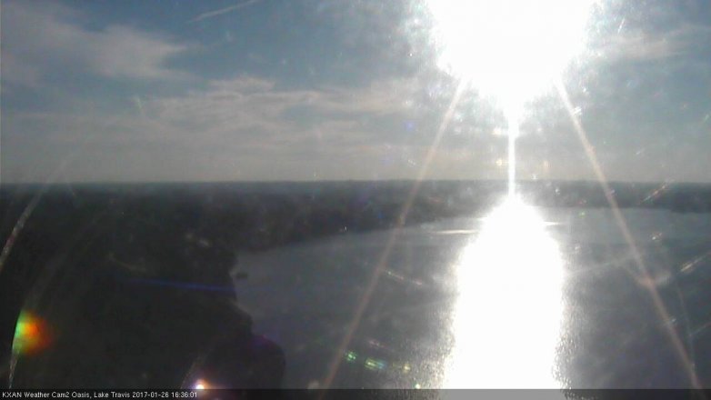 Lake Travis webcam, January 26, 2017 4:00 PM CT