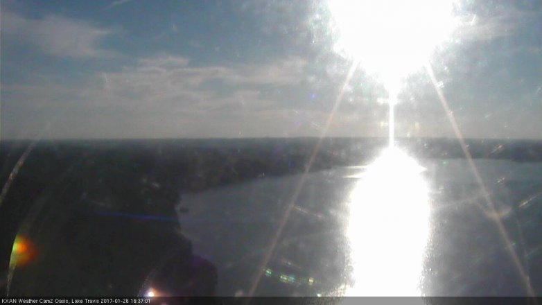 Lake Travis webcam, January 26, 2017 4:05 PM CT
