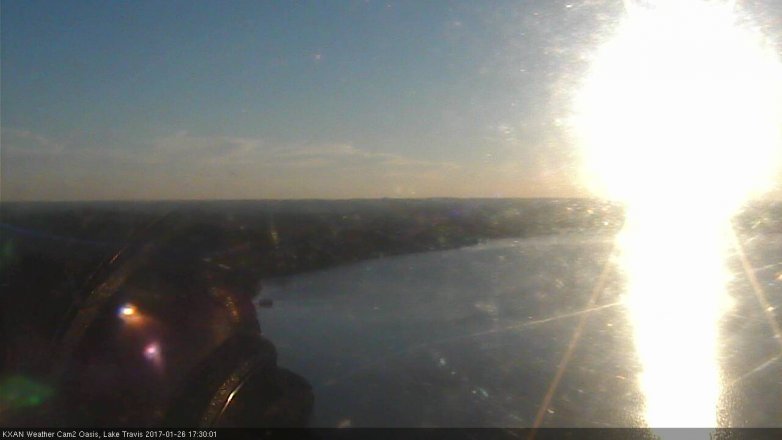 Lake Travis webcam, January 26, 2017 4:50 PM CT