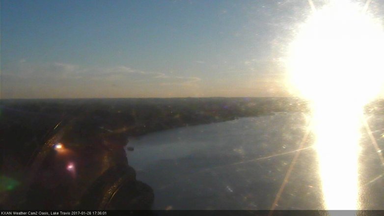 Lake Travis webcam, January 26, 2017 4:55 PM CT