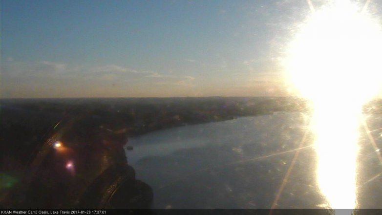 Lake Travis webcam, January 26, 2017 5:05 PM CT