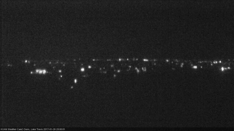 Lake Travis webcam, January 26, 2017 7:05 PM CT