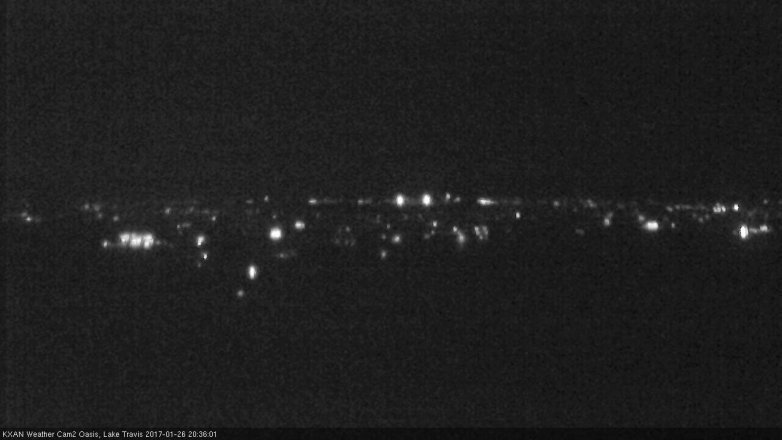 Lake Travis webcam, January 26, 2017 8:00 PM CT