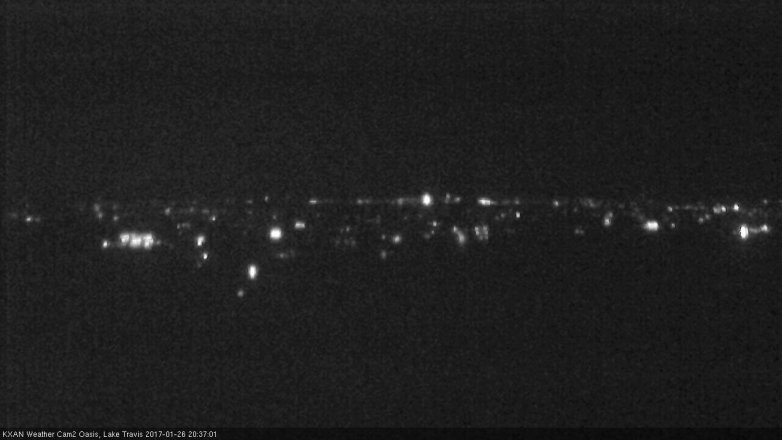Lake Travis webcam, January 26, 2017 8:05 PM CT