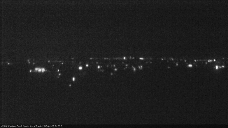 Lake Travis webcam, January 26, 2017 9:00 PM CT