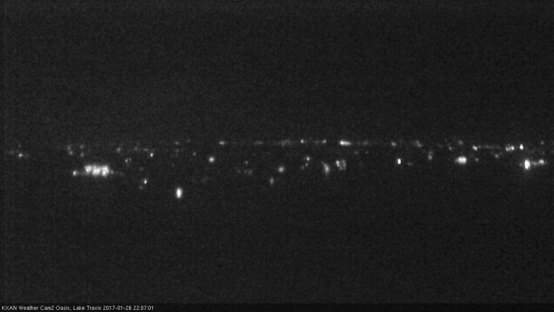 Lake Travis webcam, January 26, 2017 9:15 PM CT