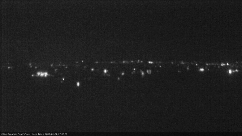 Lake Travis webcam, January 26, 2017 9:20 PM CT