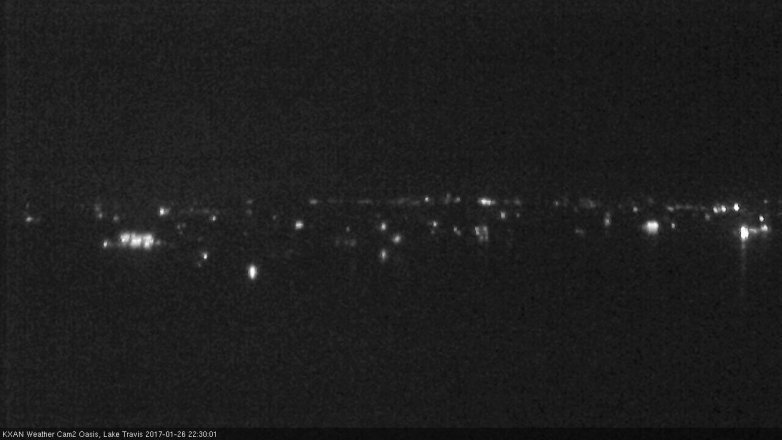 Lake Travis webcam, January 26, 2017 9:50 PM CT