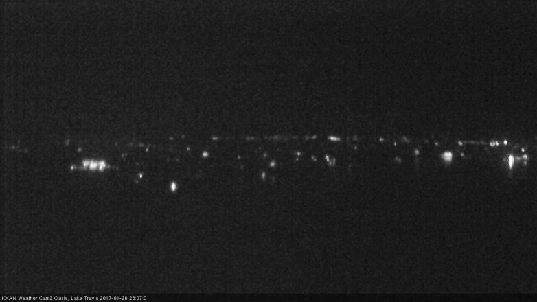 Lake Travis webcam, January 26, 2017 10:10 PM CT