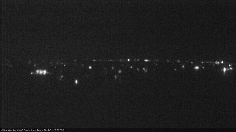 Lake Travis webcam, January 26, 2017 10:45 PM CT