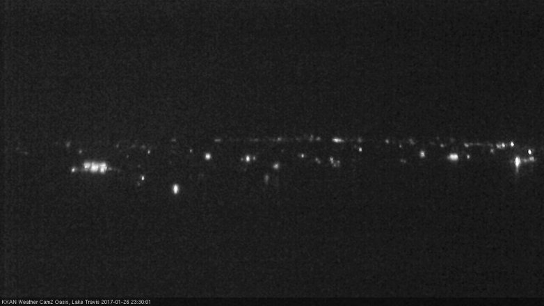 Lake Travis webcam, January 26, 2017 10:50 PM CT