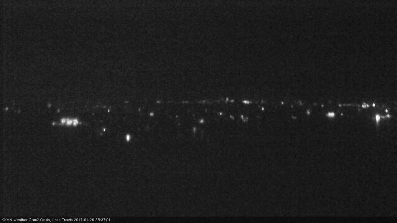 Lake Travis webcam, January 26, 2017 11:00 PM CT