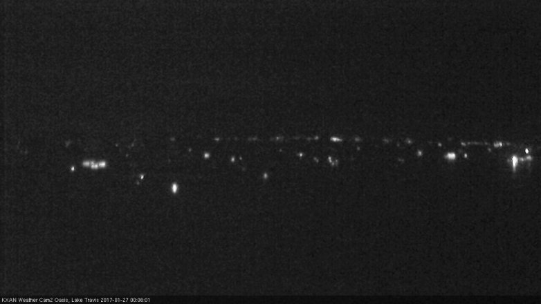 Lake Travis webcam, January 26, 2017 11:30 PM CT